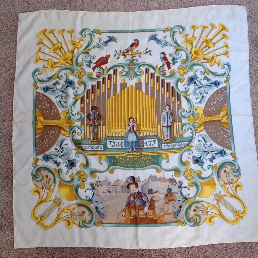 Hermès Scarf Orgauphone et Autres Mecaniques Silk - Picture 8 of 14